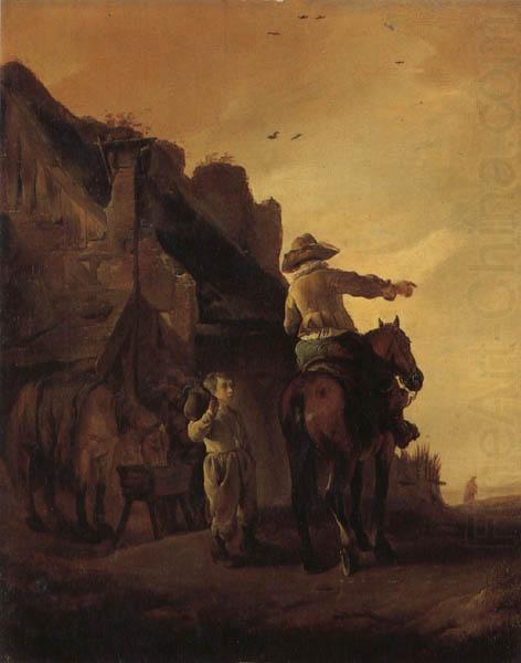 Philips Wouwerman A Rider Conversing with a Peasant china oil painting image